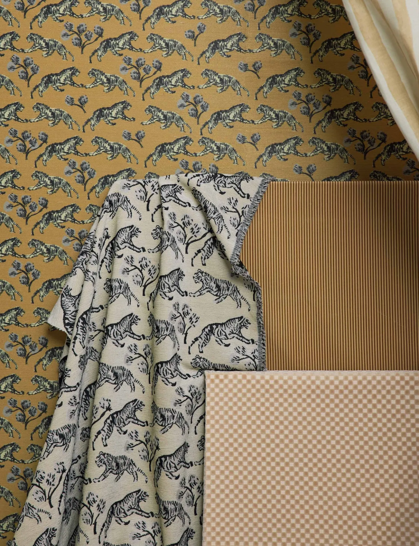 Hi-Lo Checker Velvet Fabric by Sarah Sherman Samuel
