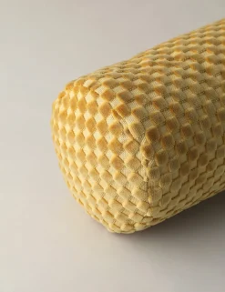 Hi-Lo Checker Velvet Long Bolster Pillow by Sarah Sherman Samuel