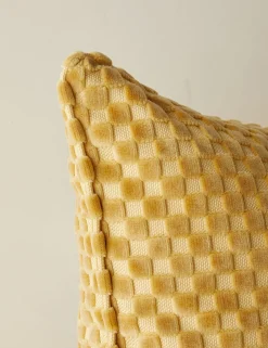 Hi-Lo Checker Velvet Pillow by Sarah Sherman Samuel