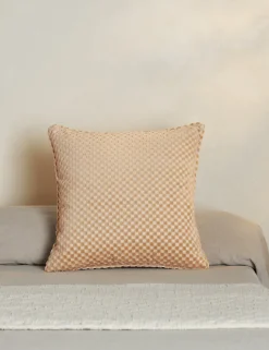 Hi-Lo Checker Velvet Pillow by Sarah Sherman Samuel