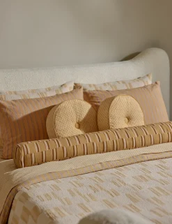 Ikoni Linen Long Bolster Pillow by Sarah Sherman Samuel