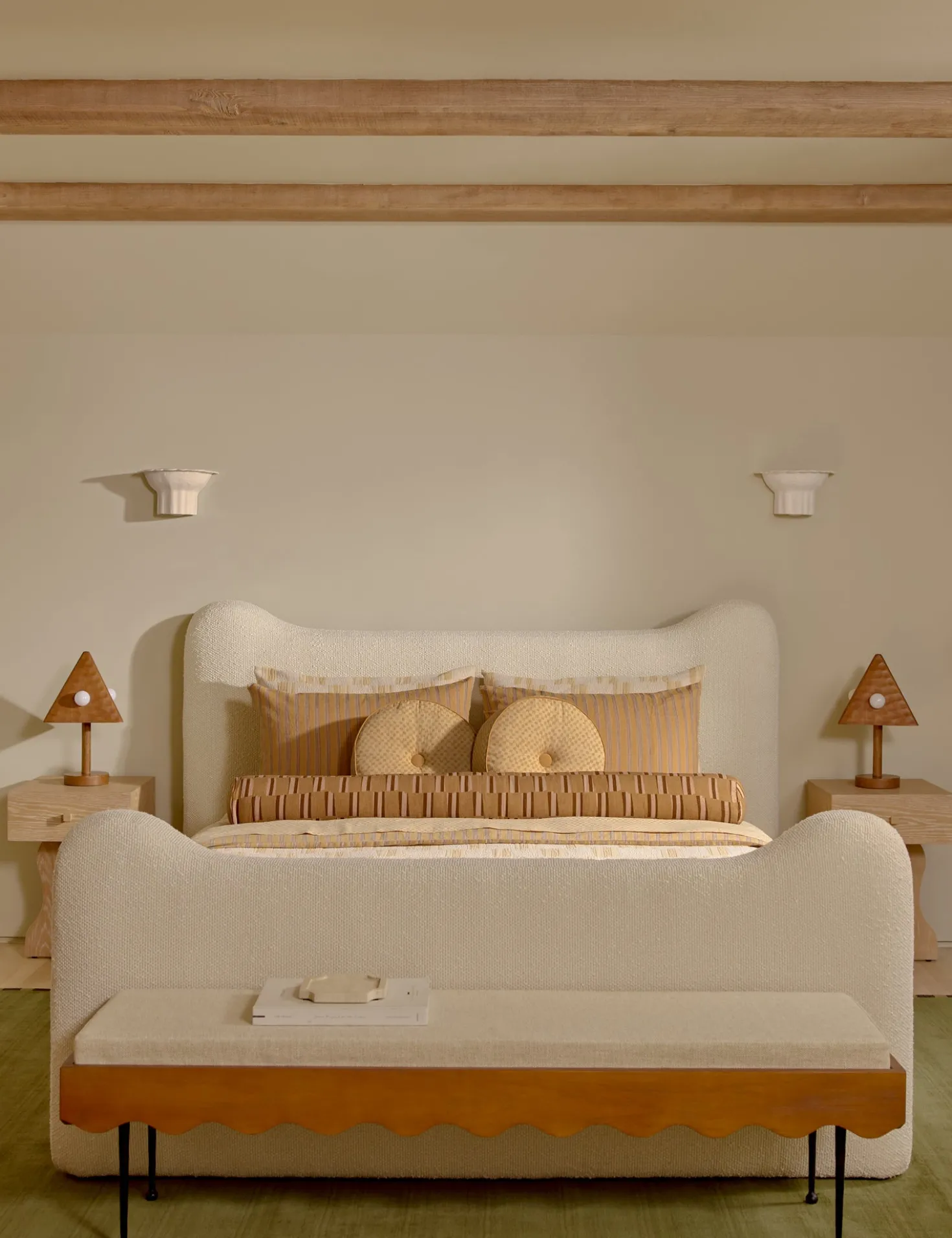 Ikoni Linen Long Bolster Pillow by Sarah Sherman Samuel