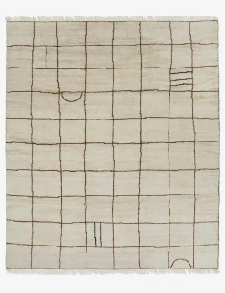 Irregular Grid Hand-Knotted Wool Rug by Sarah Sherman Samuel
