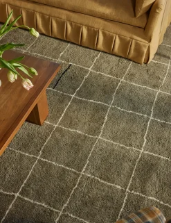 Irregular Grid Hand-Knotted Wool Rug by Sarah Sherman Samuel