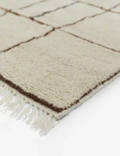 Irregular Grid Hand-Knotted Wool Rug by Sarah Sherman Samuel