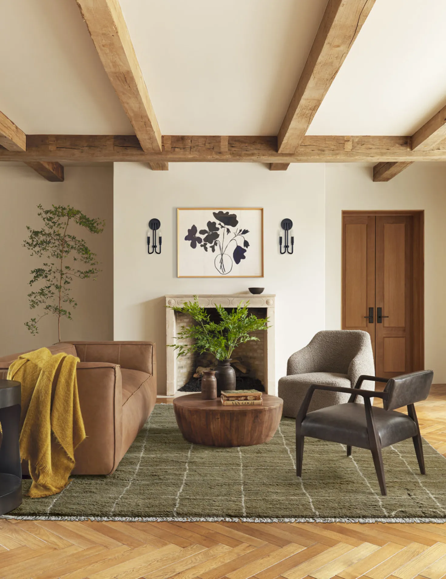 Irregular Grid Hand-Knotted Wool Rug by Sarah Sherman Samuel