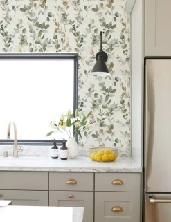Joyful Eucalyptus Wallpaper by Candice Olson