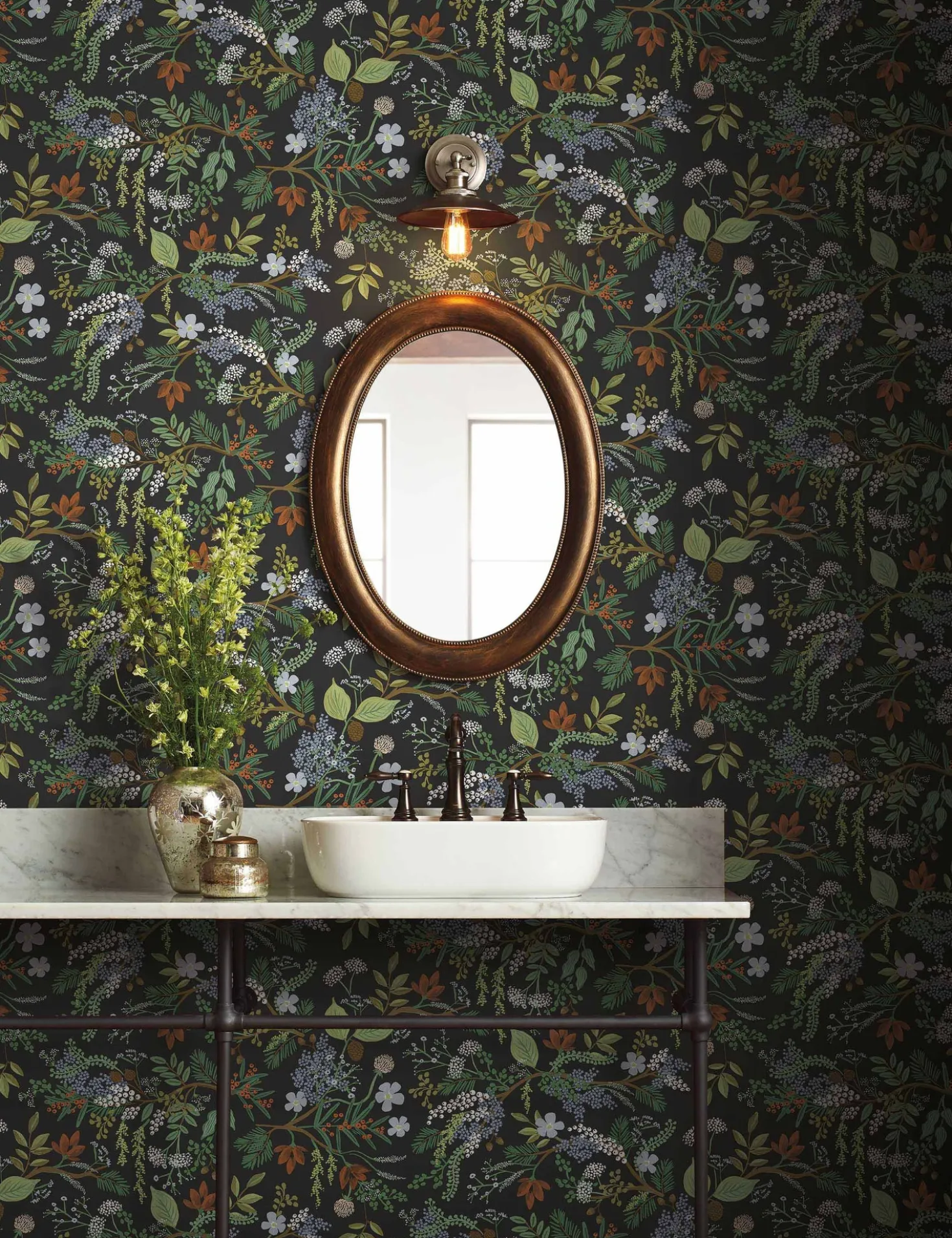 Juniper Forest Premium Peel + Stick Wallpaper by Rifle Paper Co.
