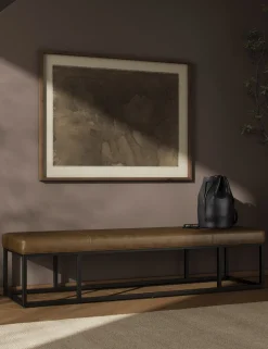 Kabina Leather Bench