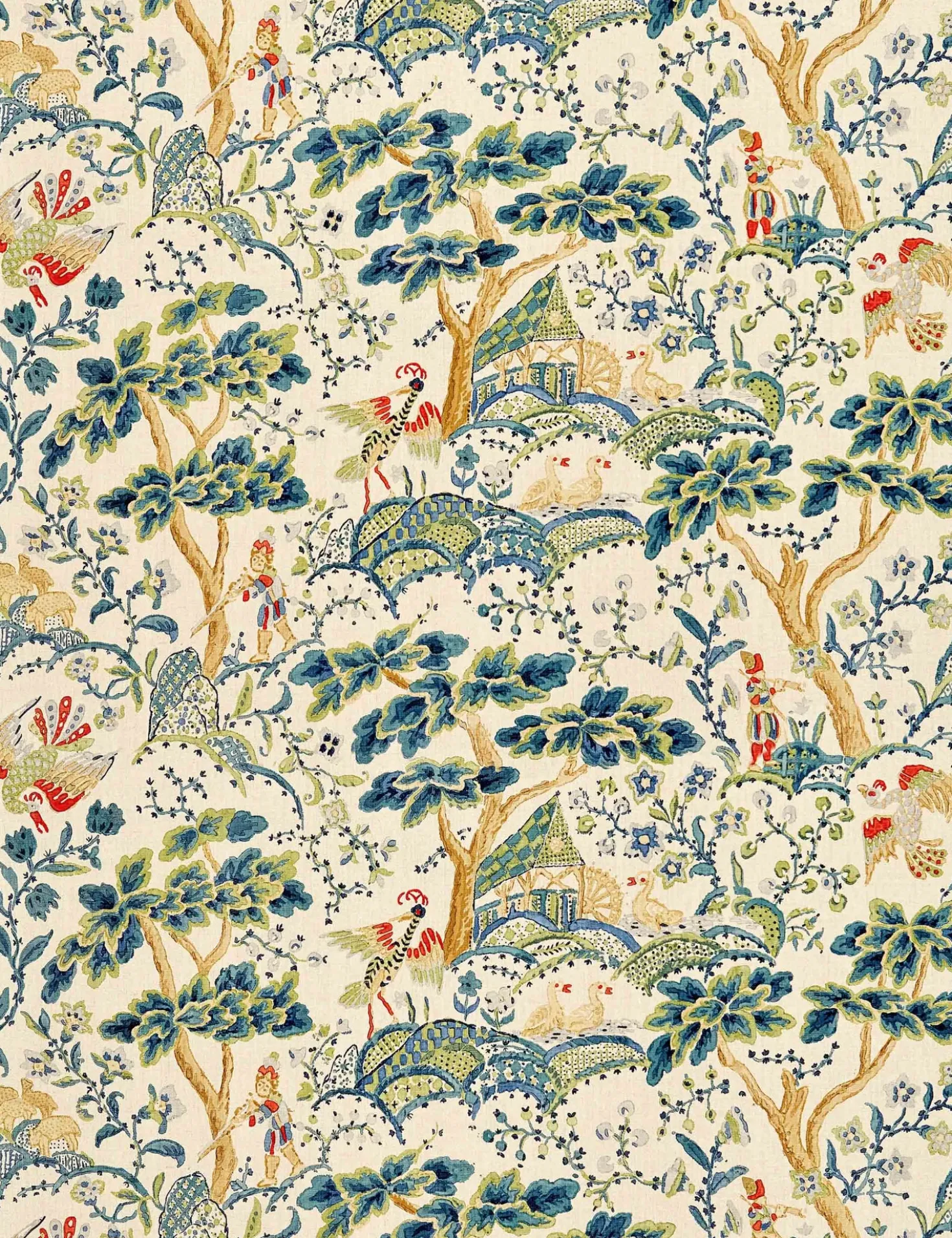 Kelmescott Linen Fabric by Scalamandre