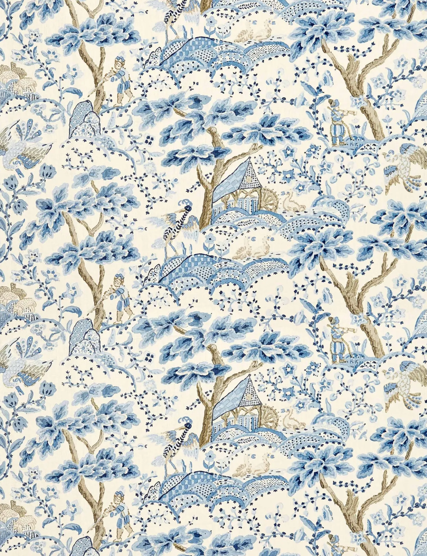 Kelmescott Linen Fabric by Scalamandre