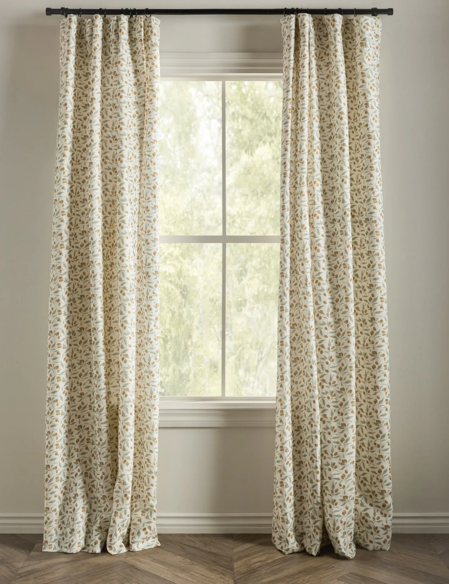 Kumquats Linen Curtain Panel by Rylee + Cru