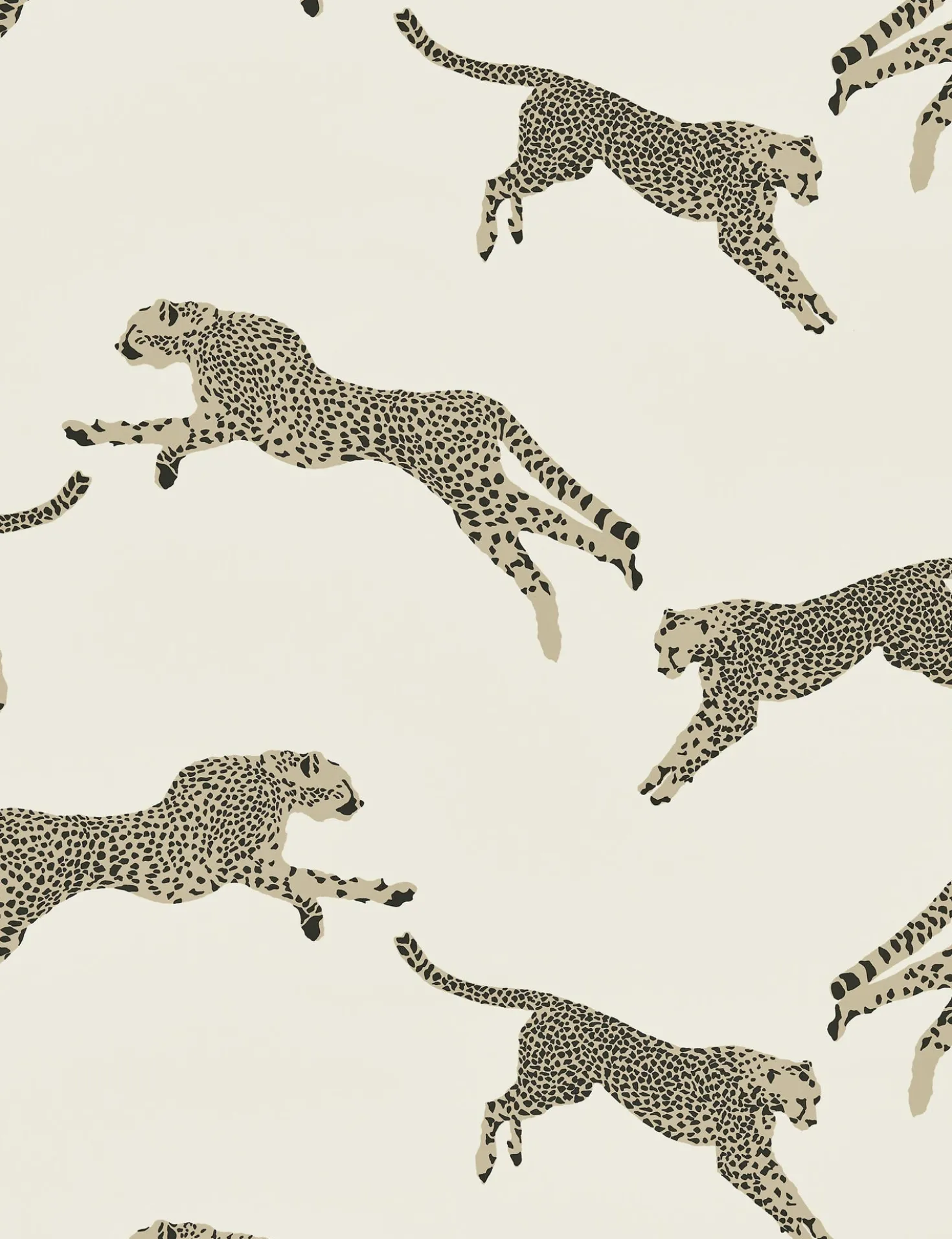 Leaping Cheetah Cotton Fabric by Scalamandre
