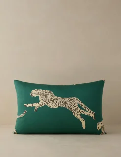 Leaping Cheetah Pillow by Scalamandre