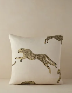Leaping Cheetah Pillow by Scalamandre