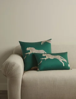 Leaping Cheetah Pillow by Scalamandre