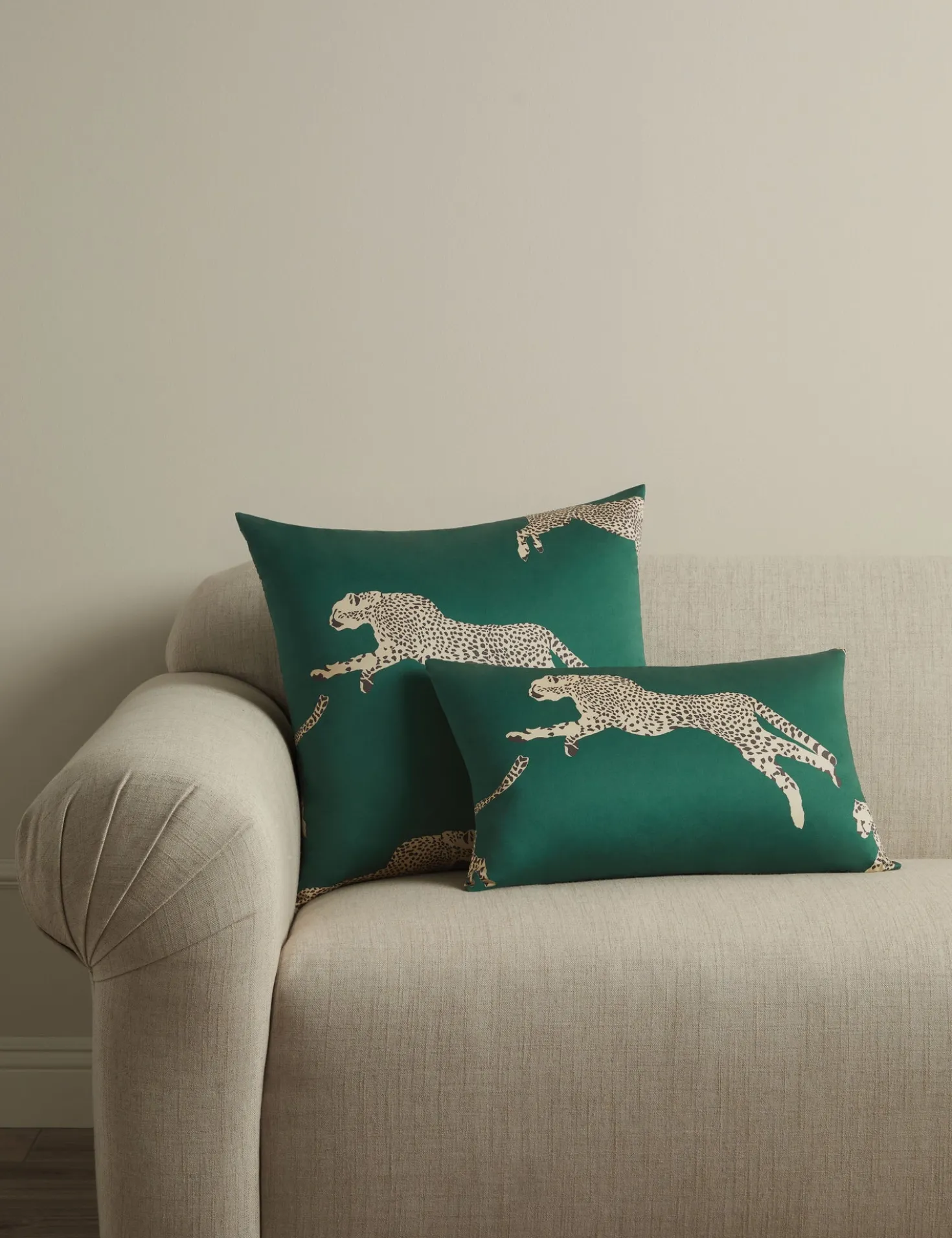 Leaping Cheetah Pillow by Scalamandre
