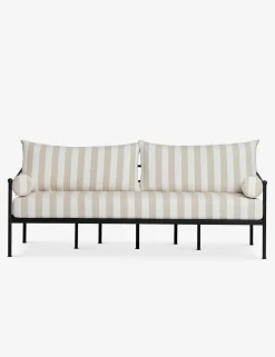 Leni Outdoor Sofa, Natural Stripe