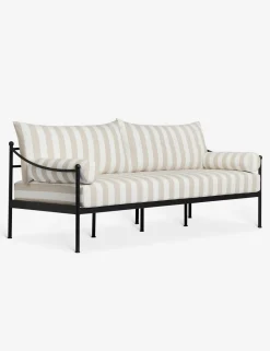 Leni Outdoor Sofa, Natural Stripe