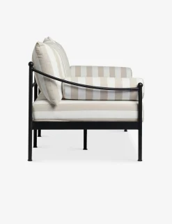 Leni Outdoor Sofa, Natural Stripe