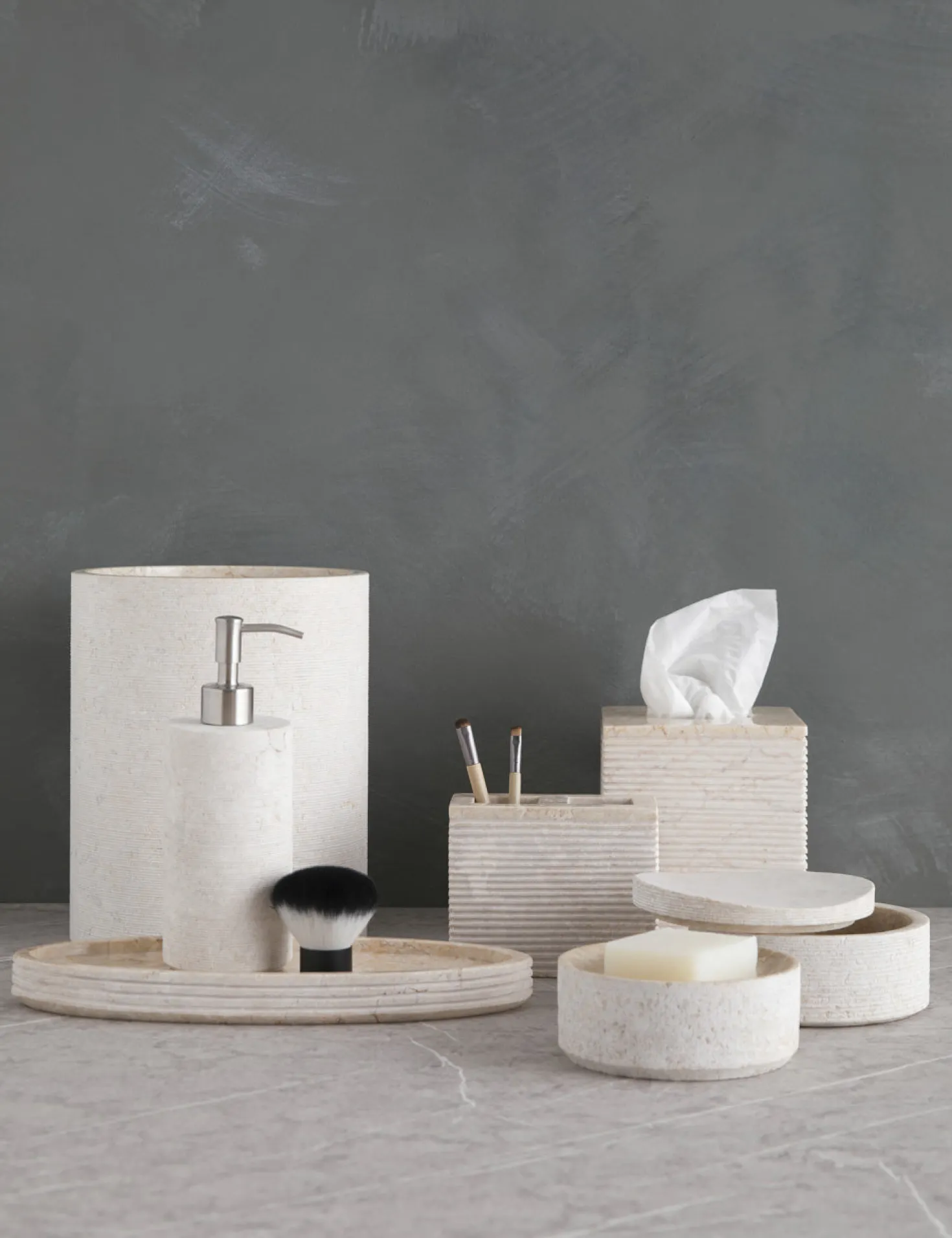 Limestone Bath Accessories by Kassatex