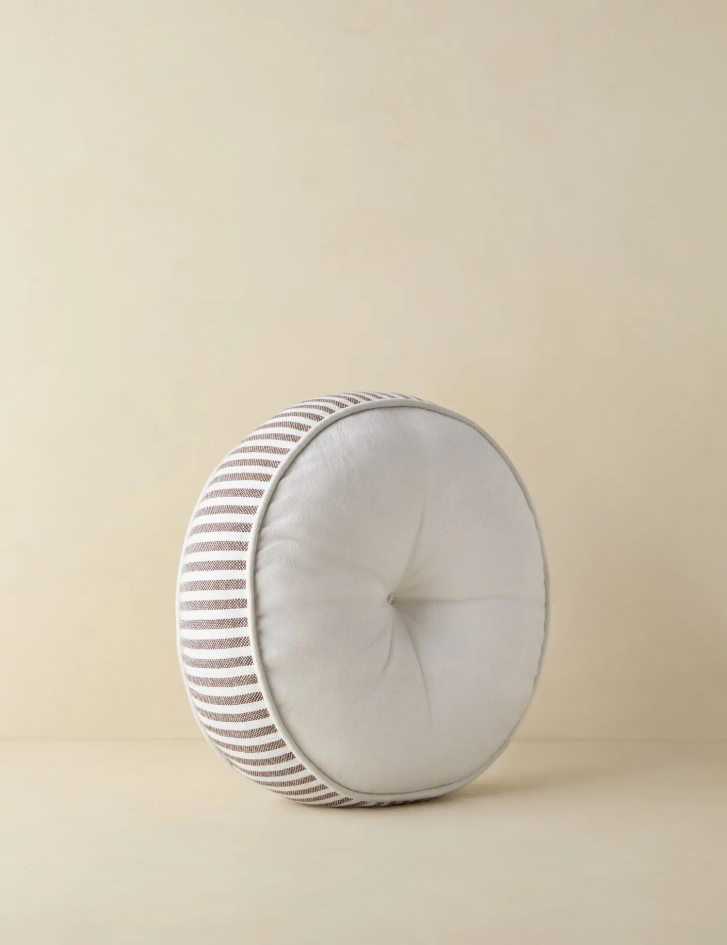 Littu Indoor / Outdoor Striped Disc Pillow by Sarah Sherman Samuel