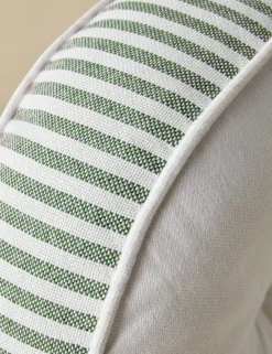 Littu Indoor / Outdoor Striped Disc Pillow by Sarah Sherman Samuel