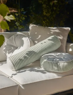 Littu Indoor / Outdoor Striped Disc Pillow by Sarah Sherman Samuel