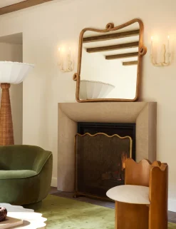 Looped Wood Mantel Mirror by Sarah Sherman Samuel