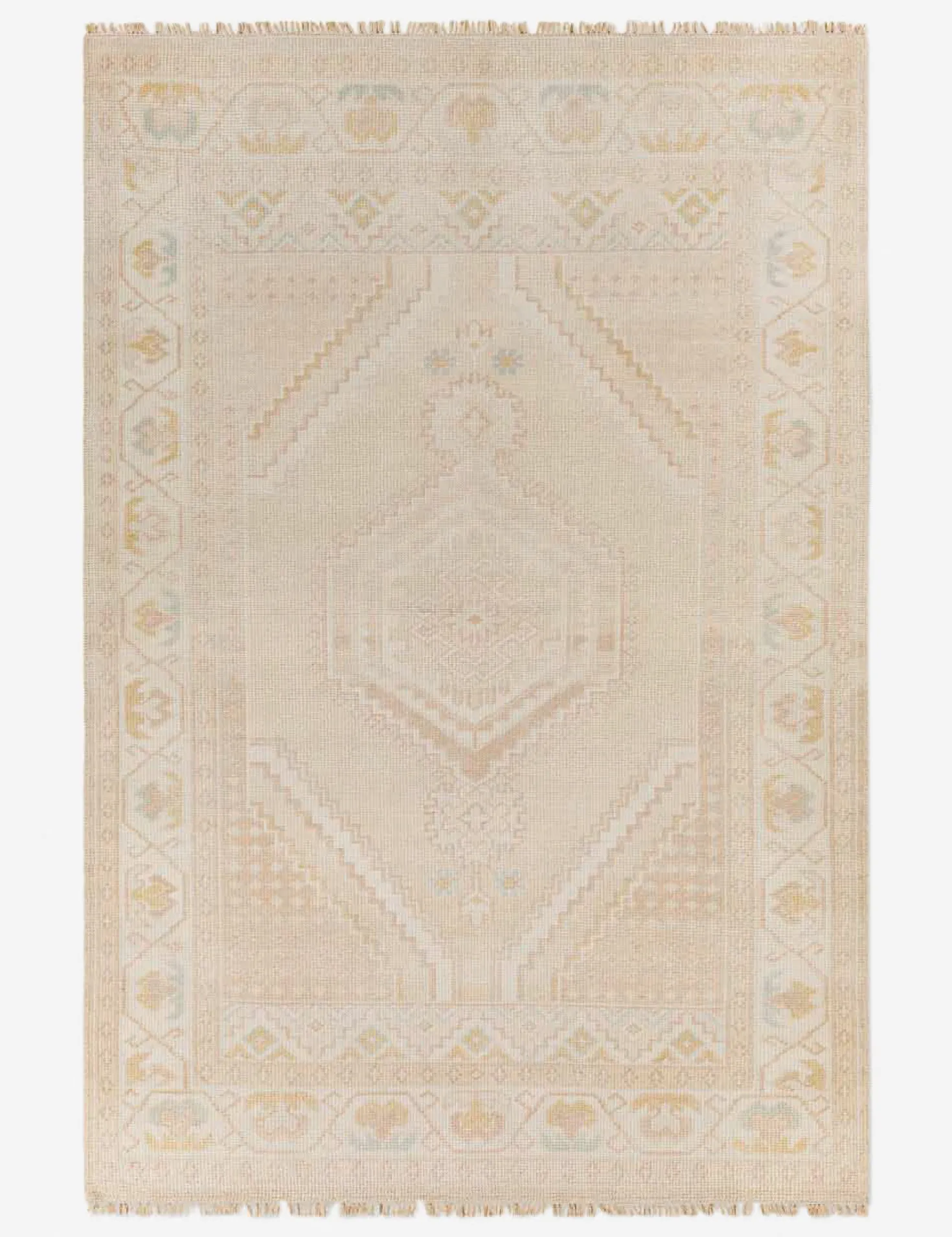 Lotus Hand-Knotted Wool-Blend Rug
