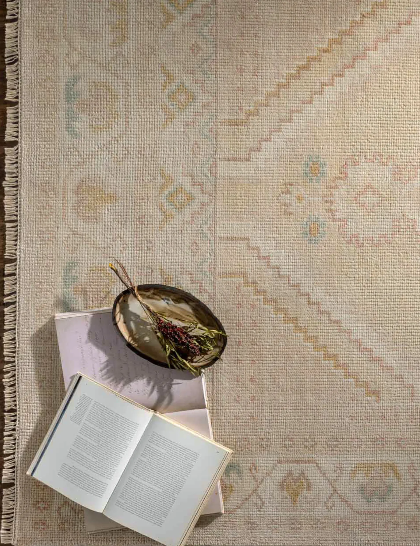 Lotus Hand-Knotted Wool-Blend Rug