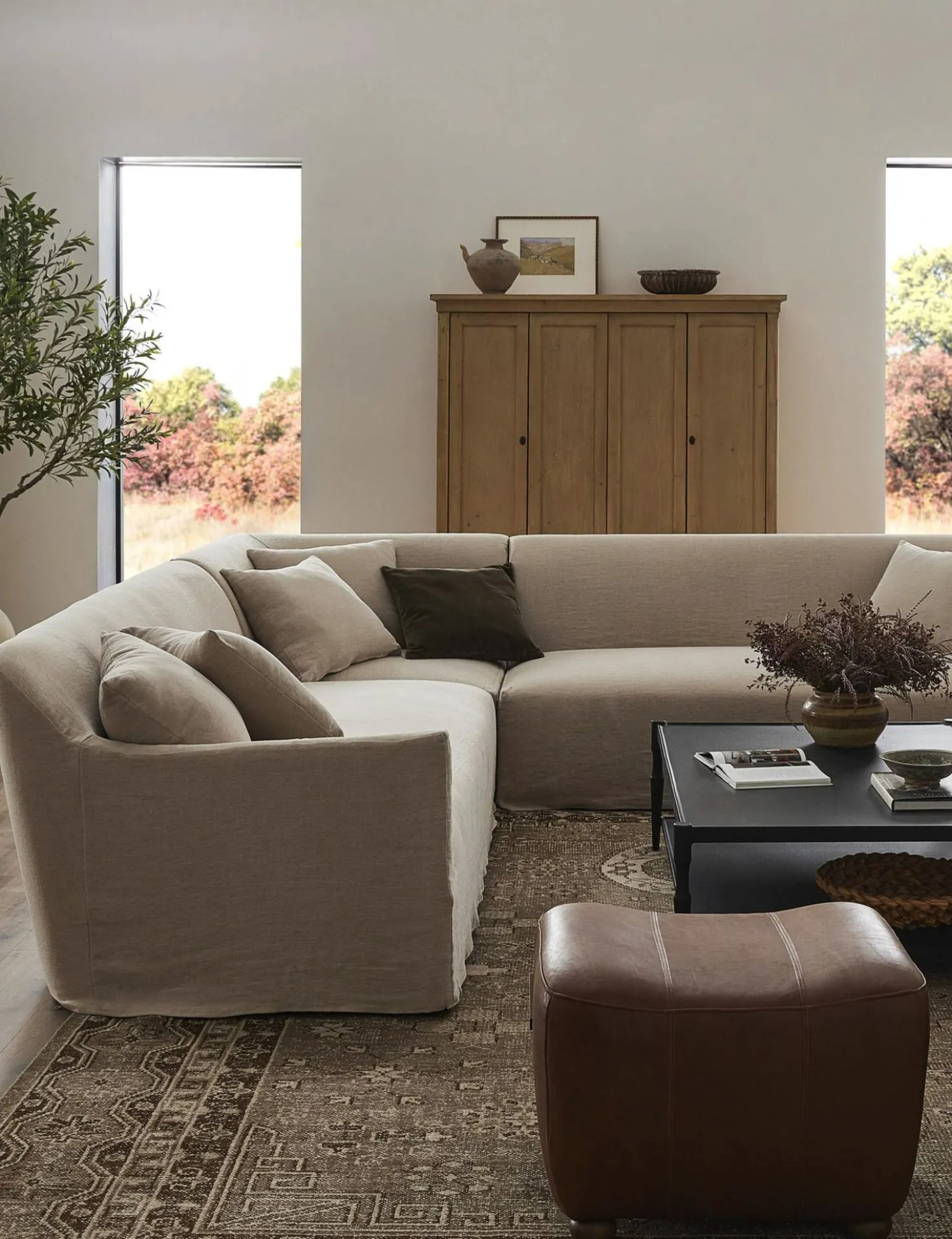 Lowell Slipcover Sectional Sofa by Amber Lewis x Four Hands