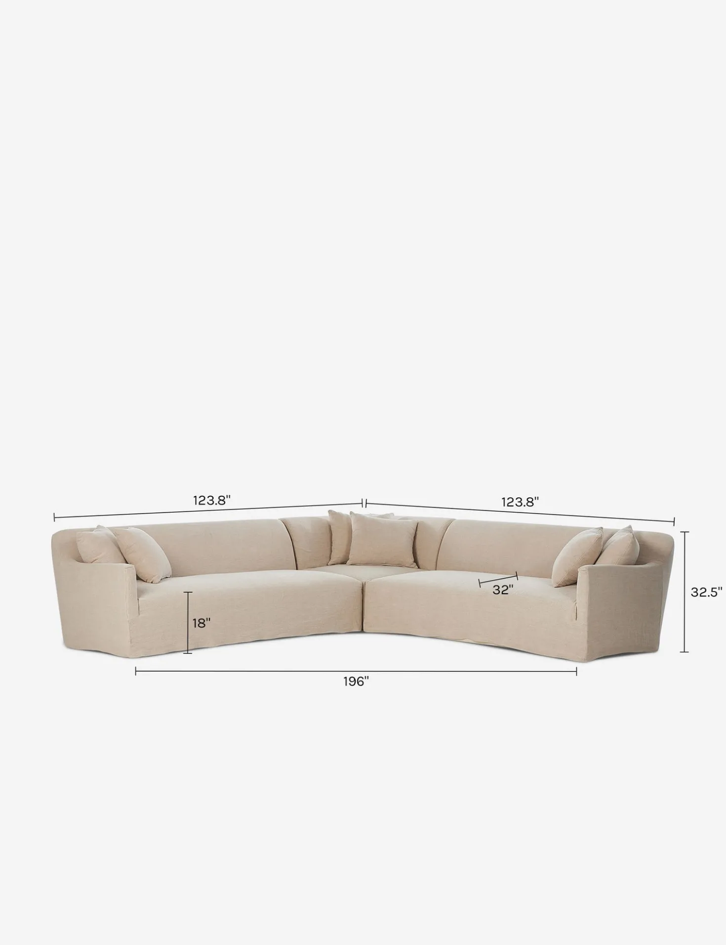 Lowell Slipcover Sectional Sofa by Amber Lewis x Four Hands