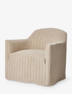 Lowell Slipcover Swivel Chair by Amber Lewis x Four Hands