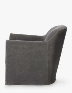 Lowell Slipcover Swivel Chair by Amber Lewis x Four Hands