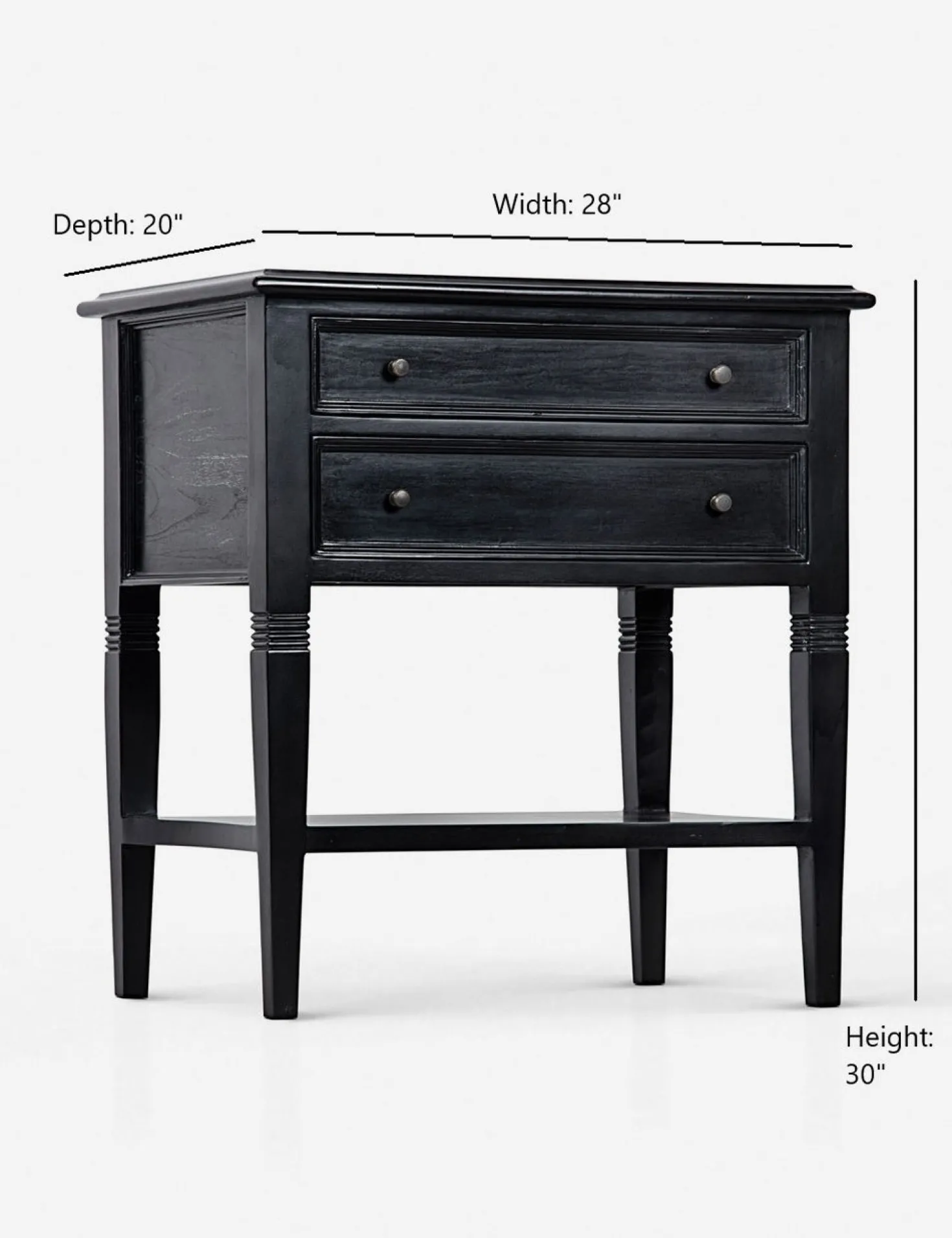 Luna 2 Drawer Nightstand
