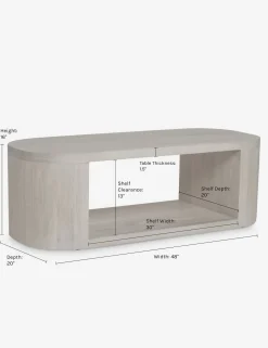Luna Oval Coffee Table