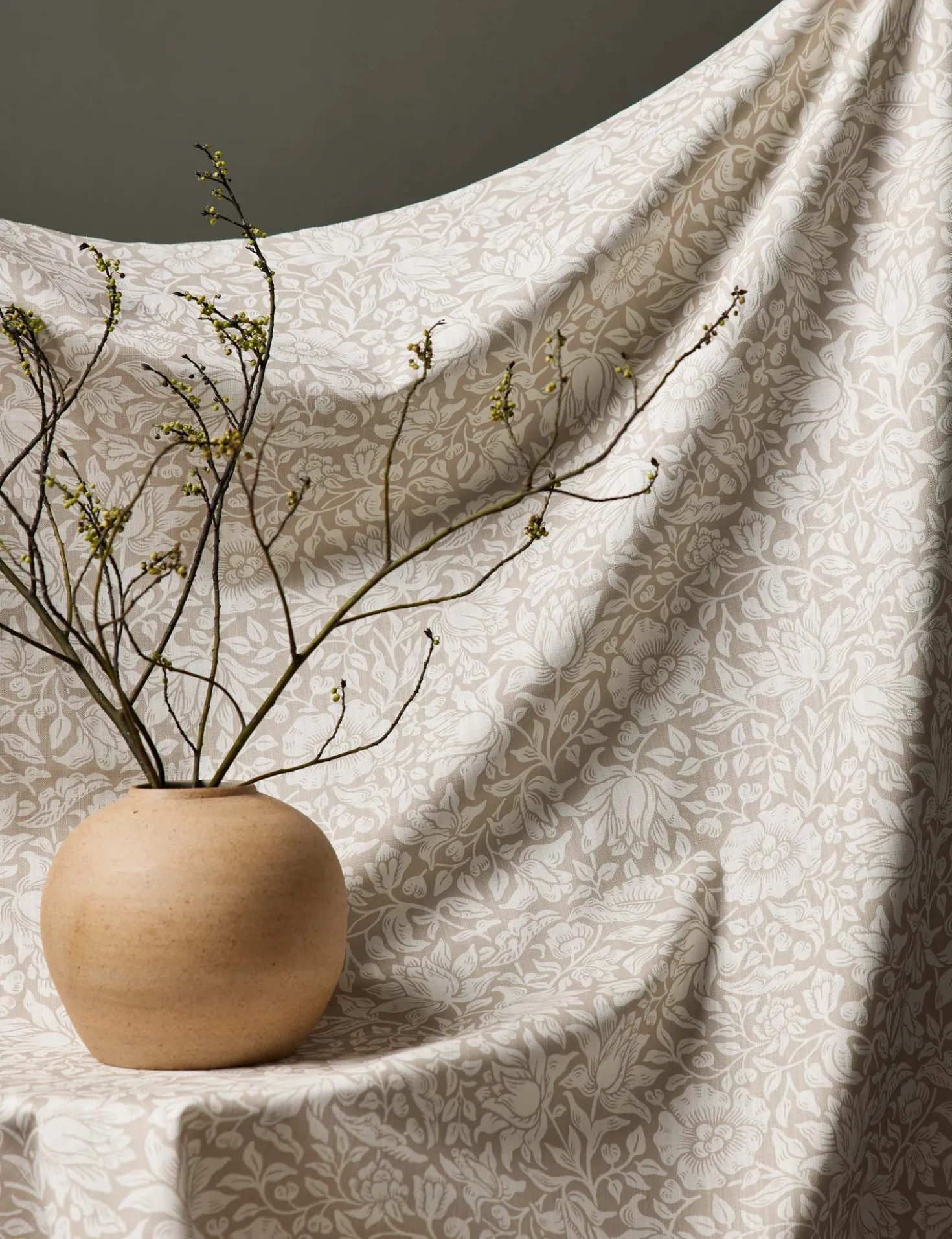 Mallow Cotton / Linen Blend Fabric by Morris & Co.
