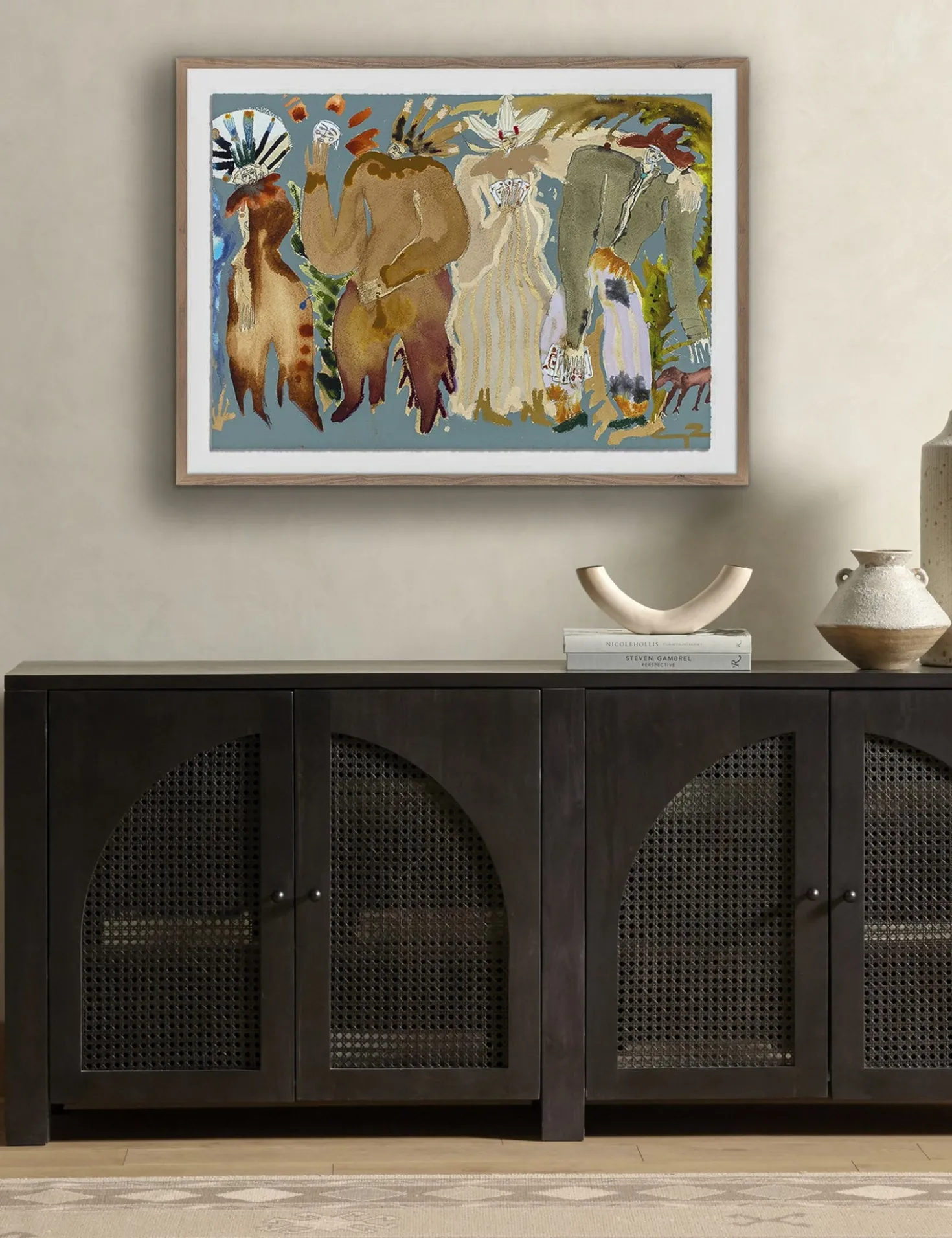 Masked (in Blue) Wall Art by Caroline Pinney