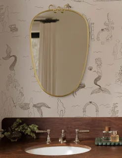 Mermaid Toile Wallpaper by Sarah Sherman Samuel