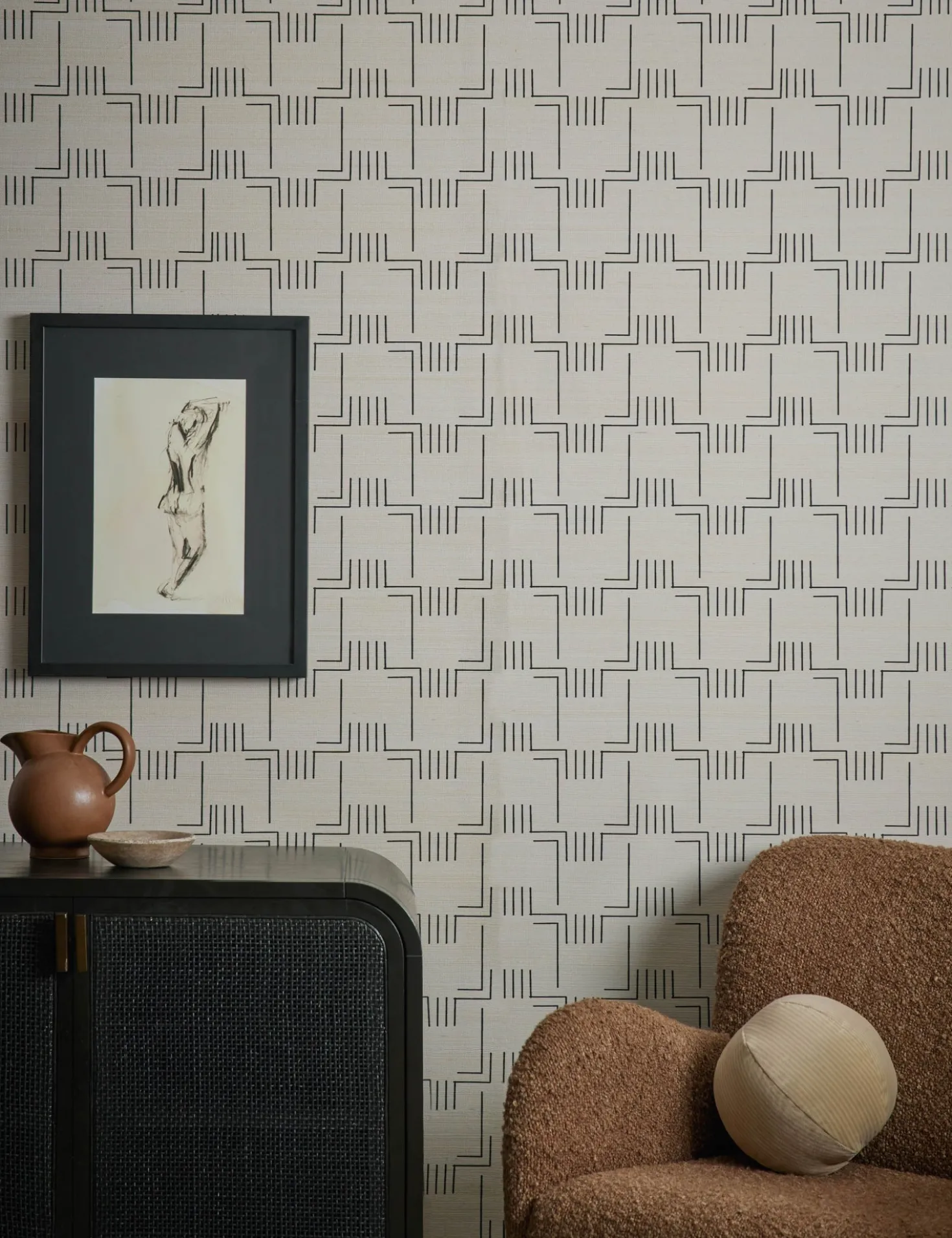 Mesa Grasscloth Wallpaper by Élan Byrd