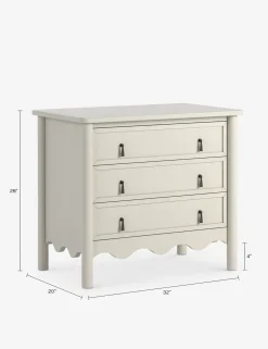 Millie 3-Drawer Nightstand