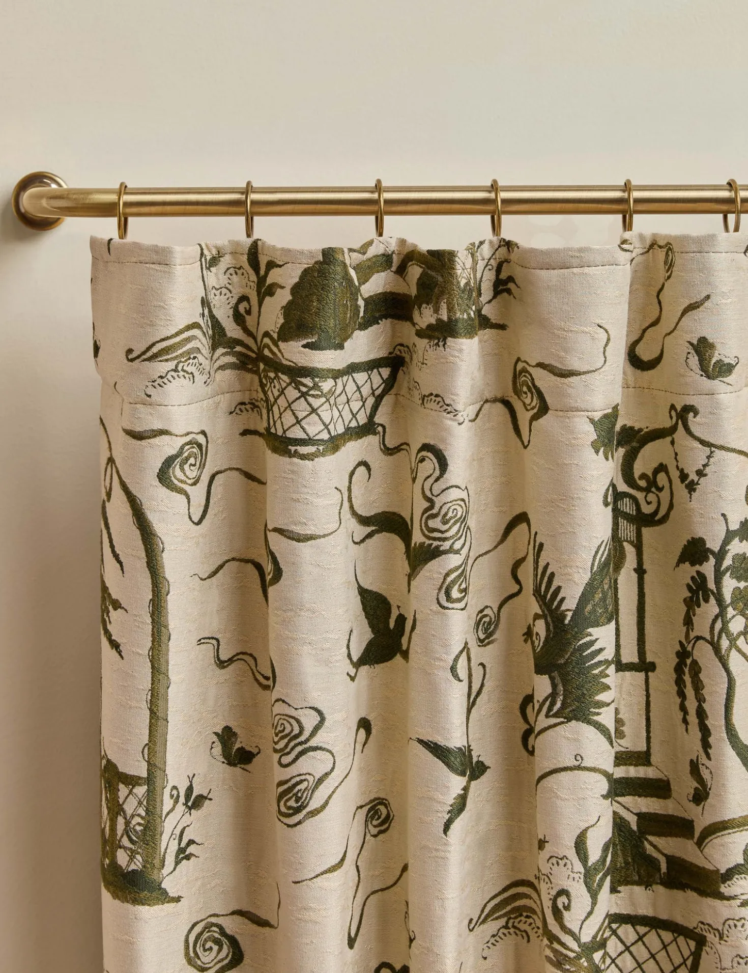 Misha Toile Curtain Panel
