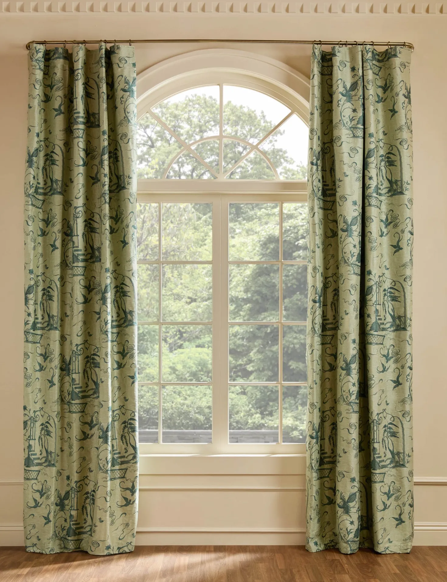 Misha Toile Curtain Panel