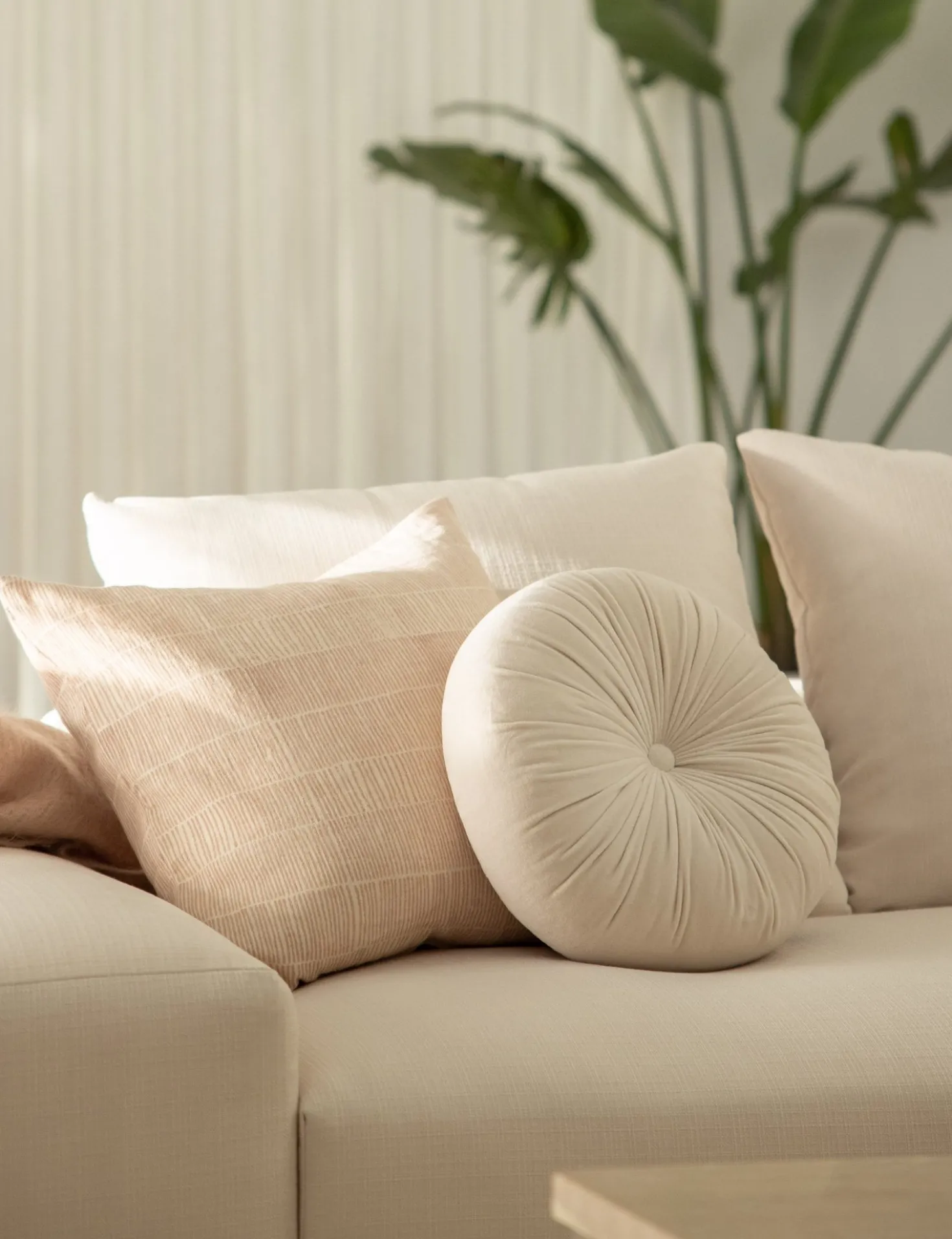 Monroe Velvet Round Pillow