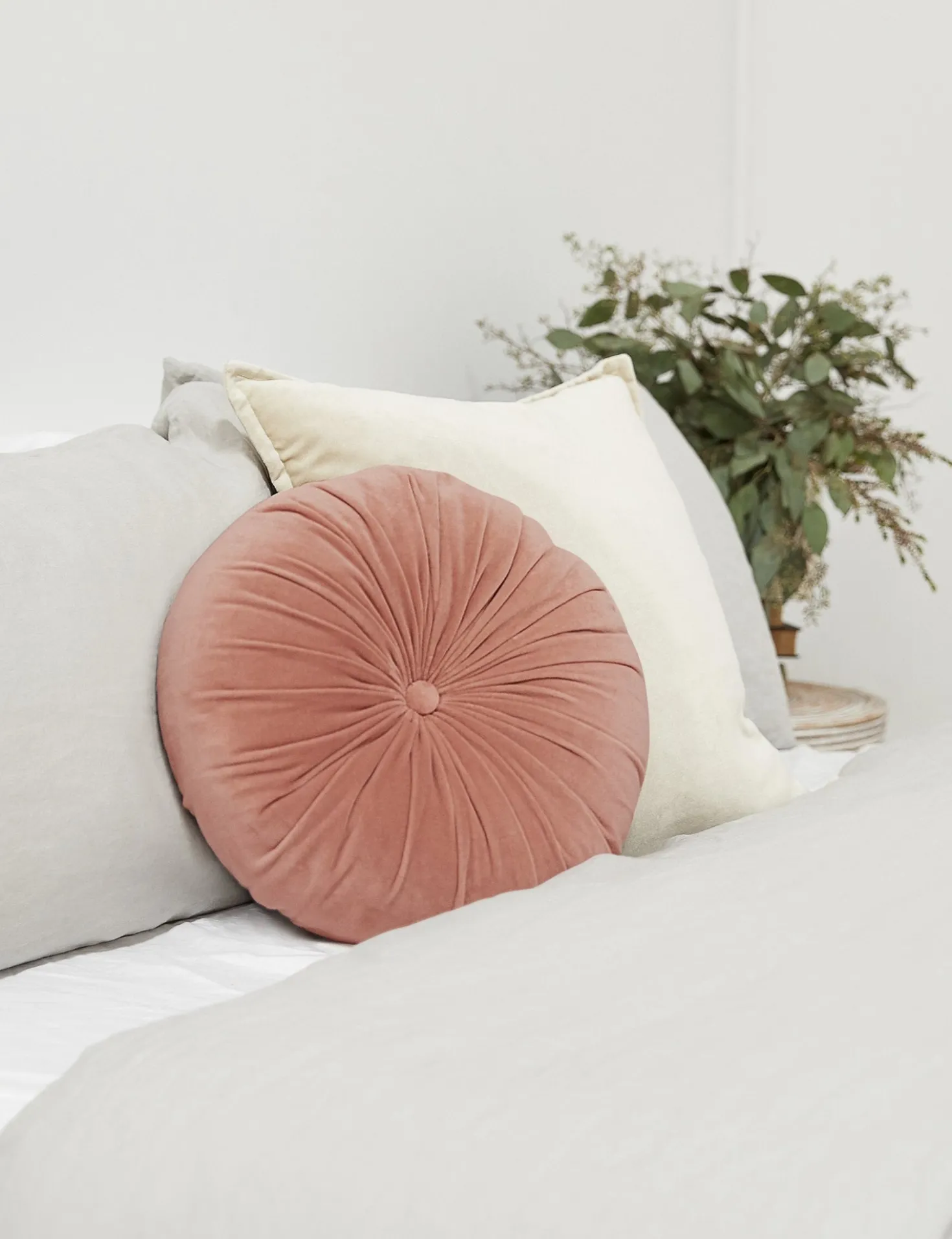 Monroe Velvet Round Pillow