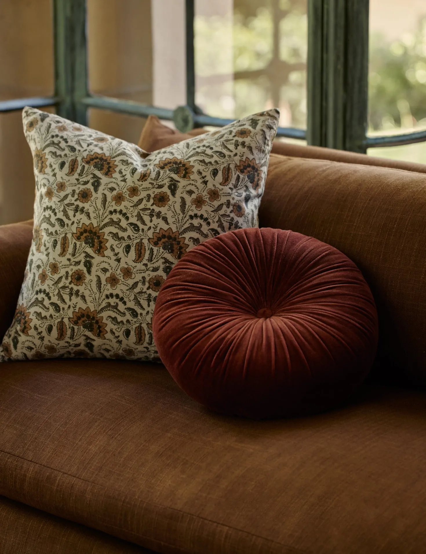 Monroe Velvet Round Pillow