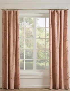 Narsi Embroidered Linen Curtain Panel by Sarah Sherman Samuel