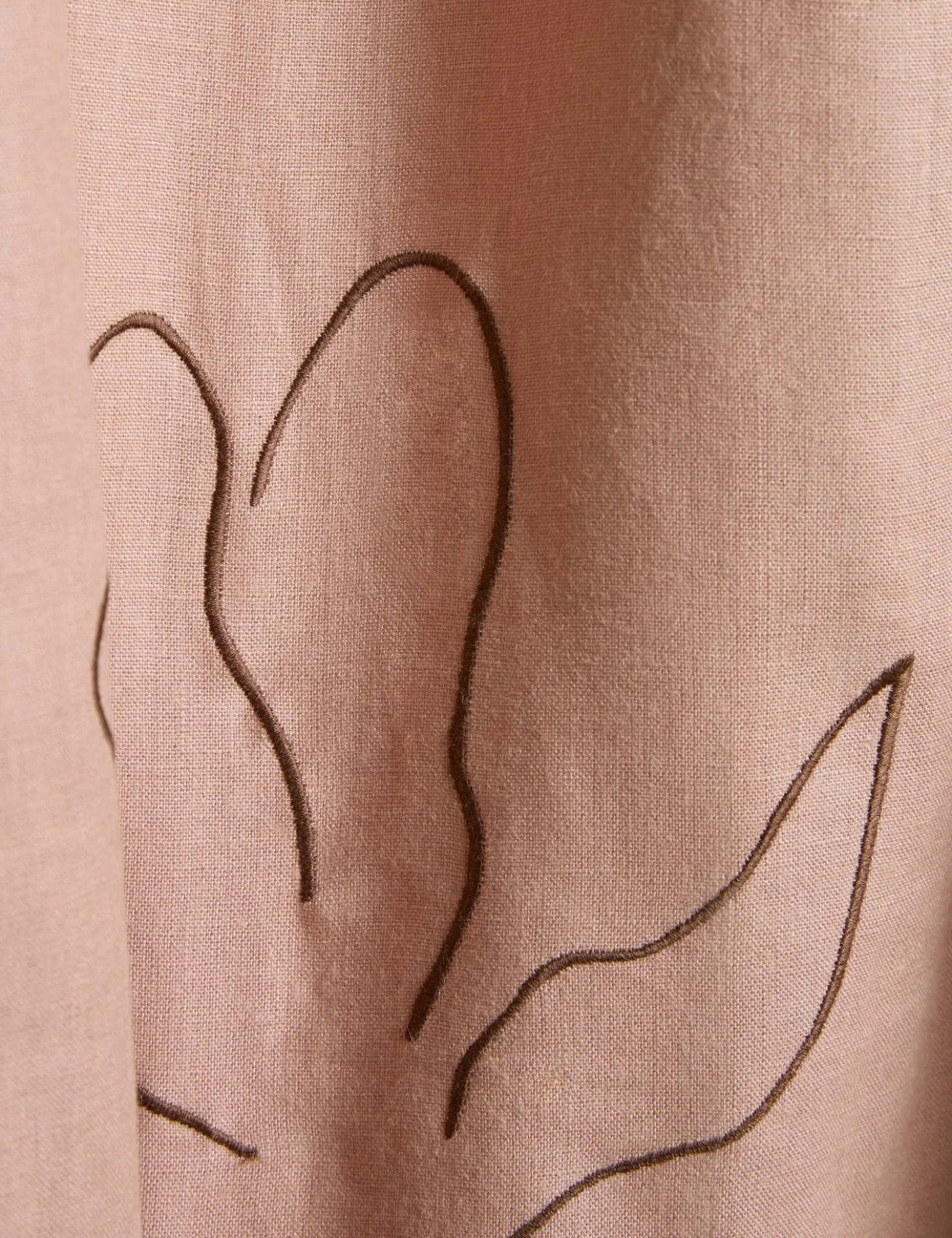 Narsi Embroidered Linen Curtain Panel by Sarah Sherman Samuel