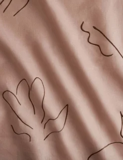 Narsi Embroidered Linen Fabric by Sarah Sherman Samuel